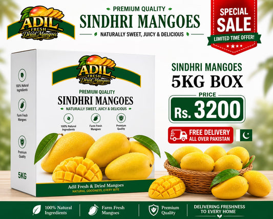 Sindhri Mangoes Online in Pakistan | Premium Fresh Sindhri Aam 5KG Box – Sweet & Juicy